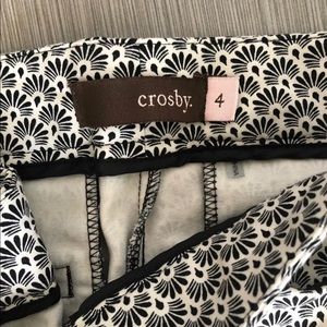 Cream and black dress pants